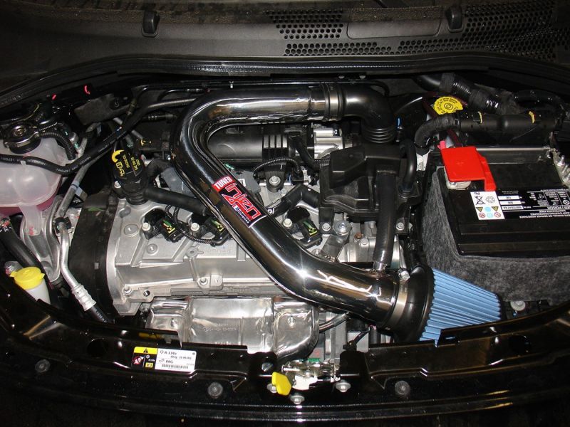 Injen 13 Fiat 500 1.4L 4cyl Polished Short Ram Intake w/ Mr Tech SP5022P Photo - Mounted