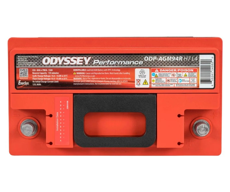 Odyssey Battery 850CCA SAE Standard Terminal ODY94R-850 ODP-AGM94R H7 L4 User 1