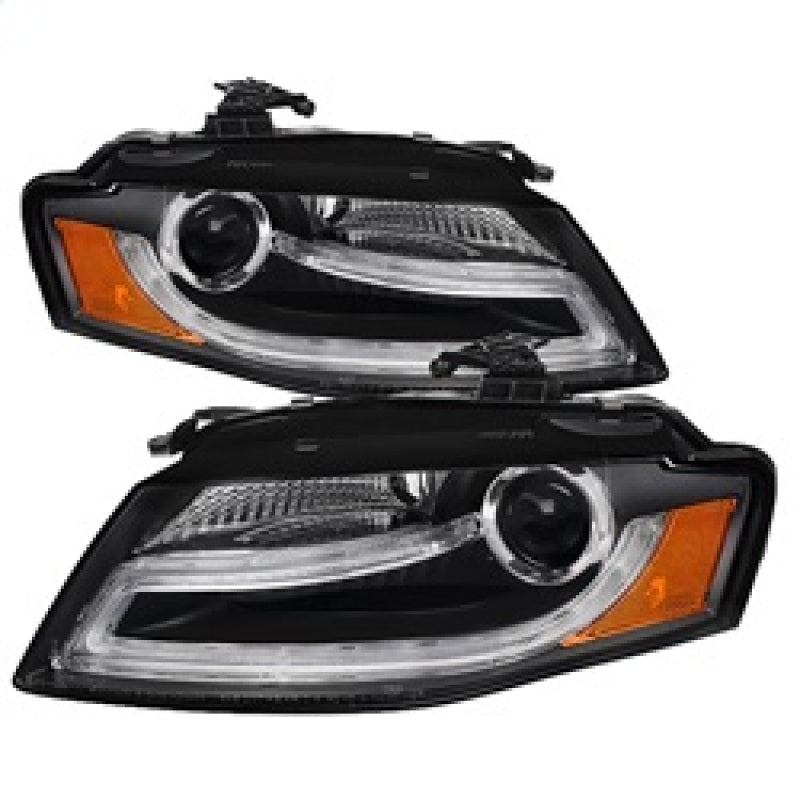 Spyder Audi A4 09-12 Projector Headlights Halogen Model Only - DRL LED Black PRO-YD-AA408-DRL-BK 5081544 5081544 Photo - Primary