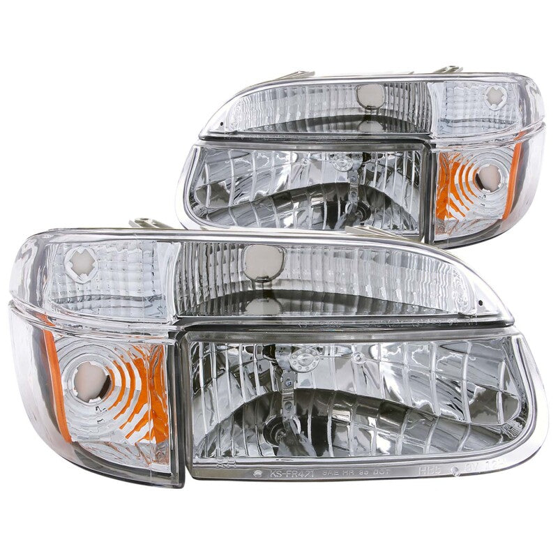 Anzo 1995-2001 Ford Explorer Crystal Headlights Chrome w/ Corner Lights 2pc 111040 Photo - Primary