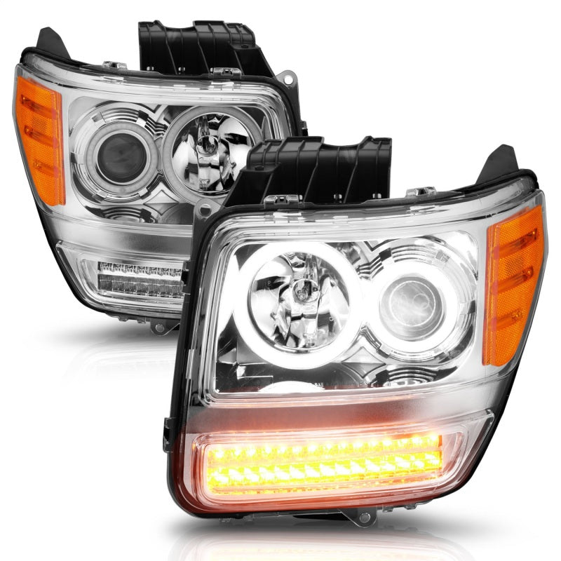 Anzo 2007-2012 Dodge Nitro Projector Headlights w/ Halo Chrome (CCFL) G2 111144 Photo - Unmounted