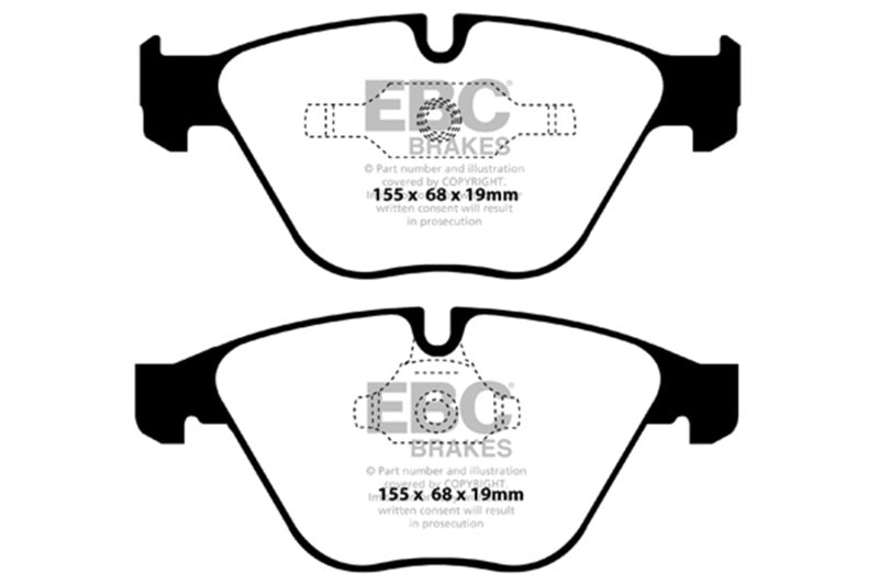 EBC 06-12 BMW 335i 3.0T (E90/E92/E93) Bluestuff Front Brake Pads DP52006NDX DP52006NDX Photo - Primary