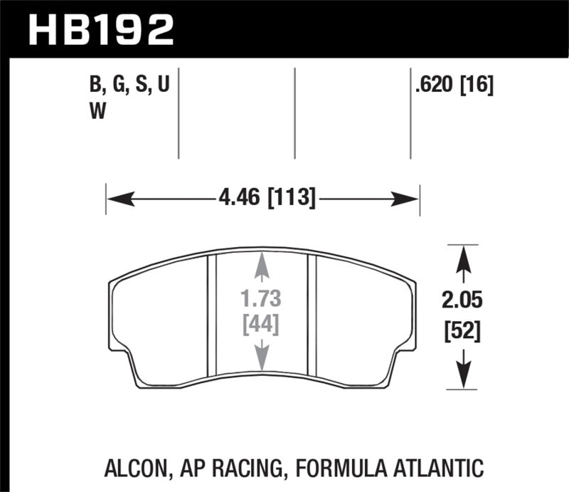 Hawk Disc Brake Pad HB192G.620 Photo - Primary