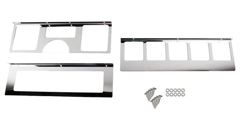 Kentrol 87-95 Jeep Wrangler YJ Dash Overlay Set (3 pieces) - Polished Silver 30519 30519 Photo - Primary