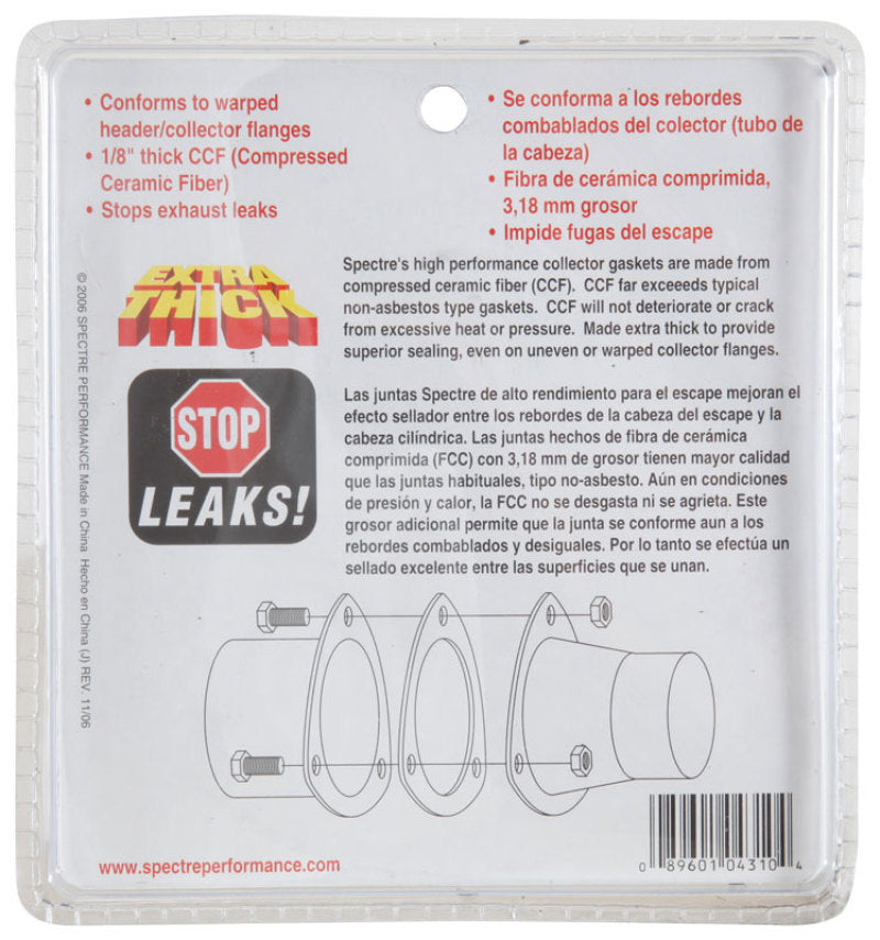 Spectre Header Collector Gasket 3in. Thick 431 431 Photo - in package