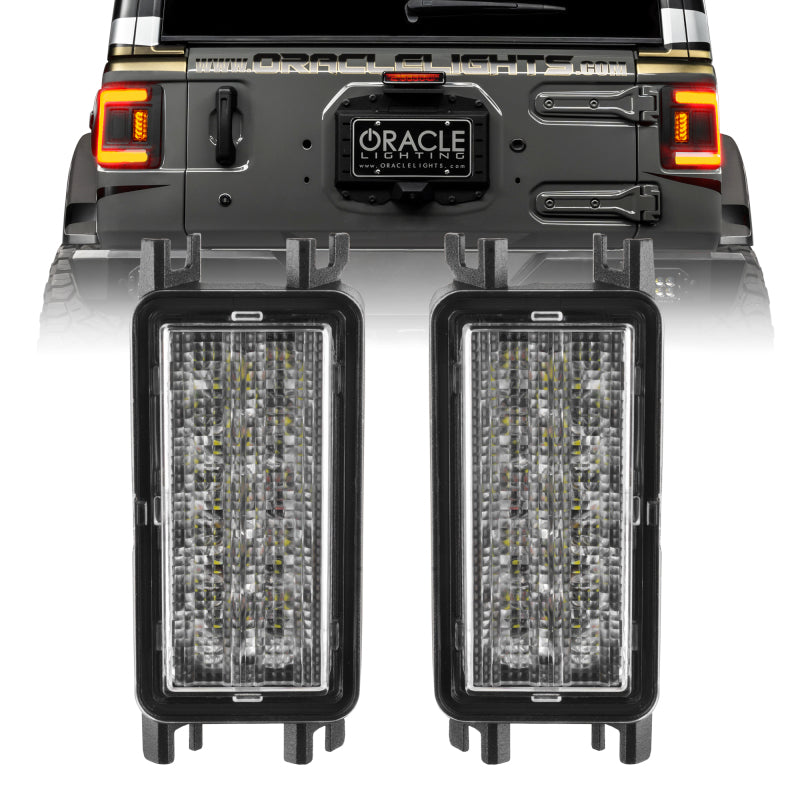 ORACLE Lighting Oracle 2018+ Jeep Wrangler JL Dual Function Reverse LED Modules Flush Tail Light - Amber/White 5915-JL-023 5915-JL-023 Photo - Primary