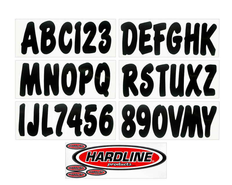 Hardline Boat Lettering Registration Kit 3 in. - 200 Black Solid BLK200EC BLK200EC Photo - Primary