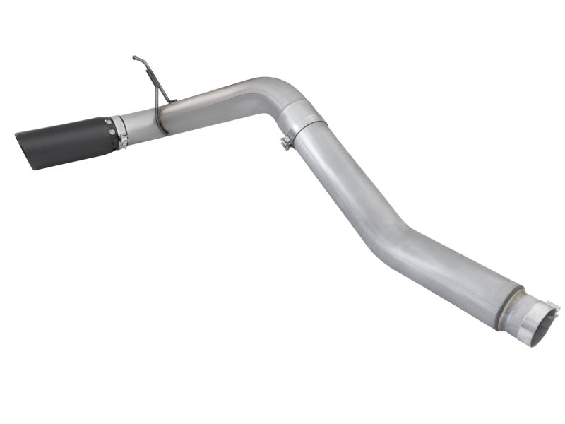 aFe ATLAS 5in DPF-Back Aluminized Steel Exhaust System w/Black Tip: Nissan 49-06112-B Photo - Unmounted