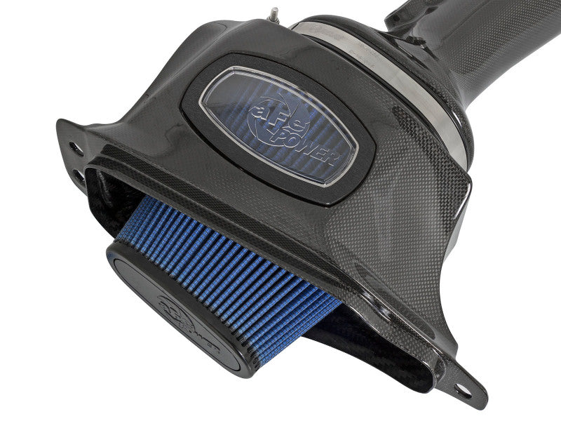 aFe Black Series Momentum Carbon Fiber Cold Air Intake System: Chevrolet C 52-74202-C Photo - Close Up