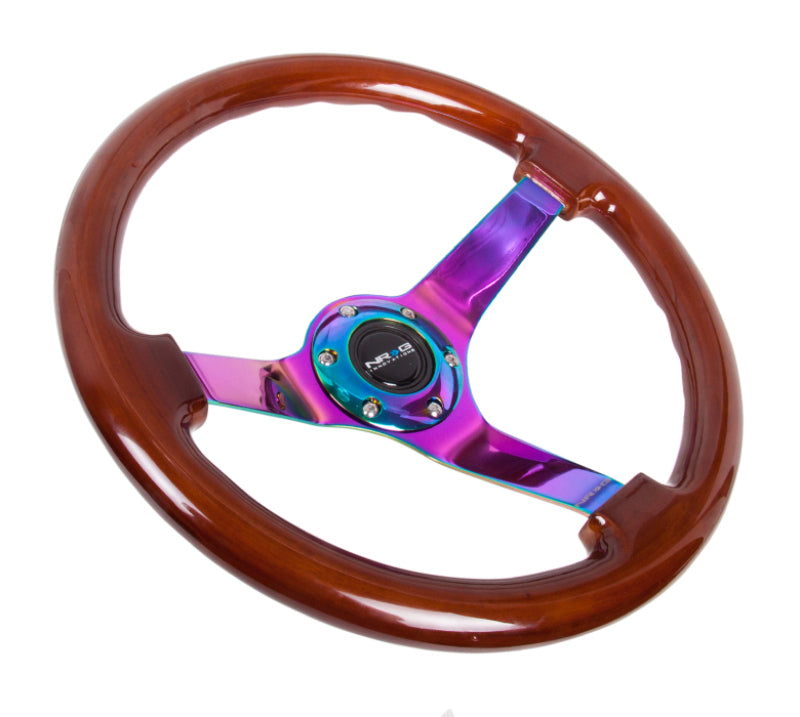 NRG Reinforced Steering Wheel - Classic Dark Wood Grain Wheel (3" Deep) RST-036BR-MC Photo - Primary