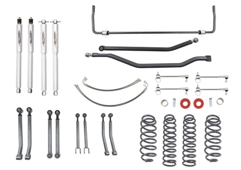 Belltech 07-17 Jeep Wrangler Rubicon Unlimited JK 4dr 4in Trail Perf Lift Kit w/ Rear Sway Bar 153201TPS 153201TPS Photo - Primary