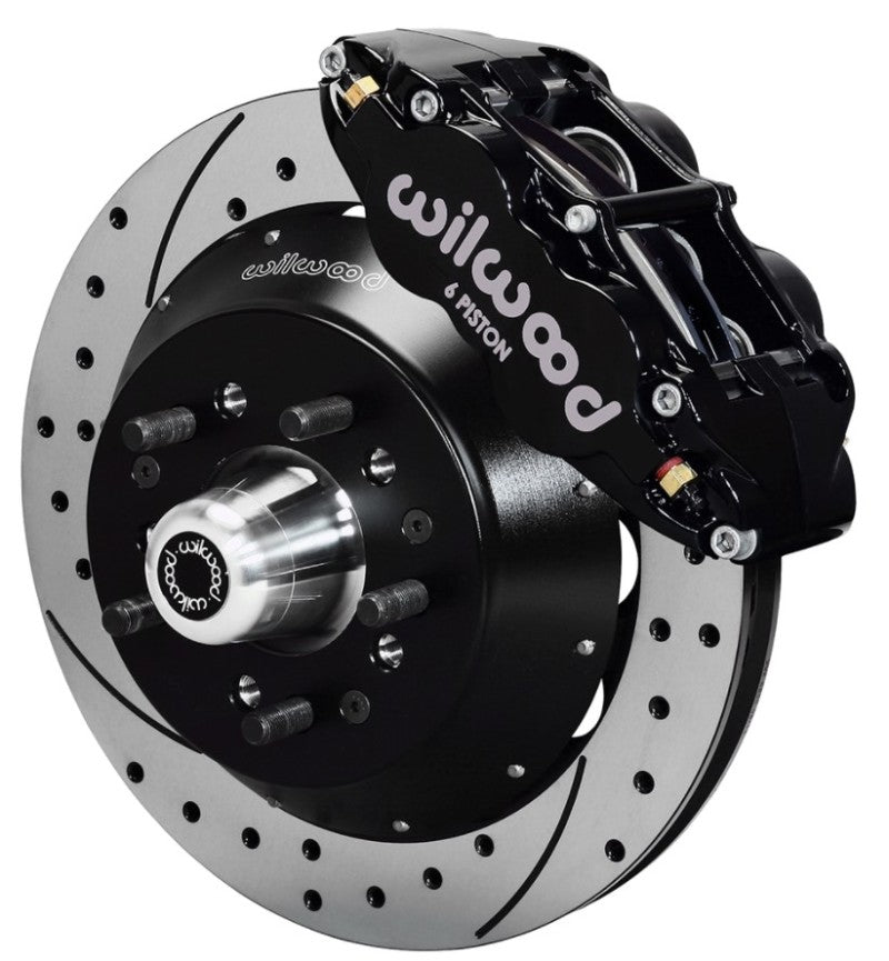 Wilwood Narrow Superlite 6R Dust-Seal Big Brake Front Brake Kit 14in. Drilled w/ Wilwood Pro Spindle 140-15410-D 140-15410-D User 1