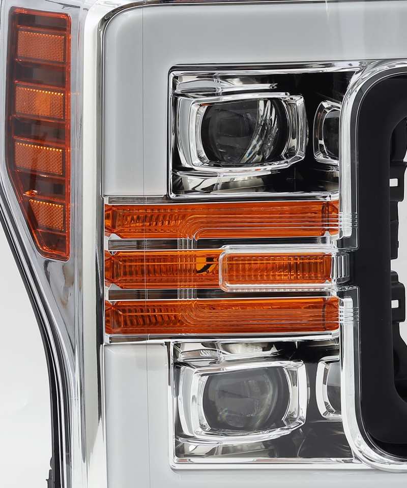 AlphaRex 17-19 Ford F-250 SD PRO-Series Proj Headlights Plank Style Chrome w/Activ Light/Seq Signal 880107 880107 User 3