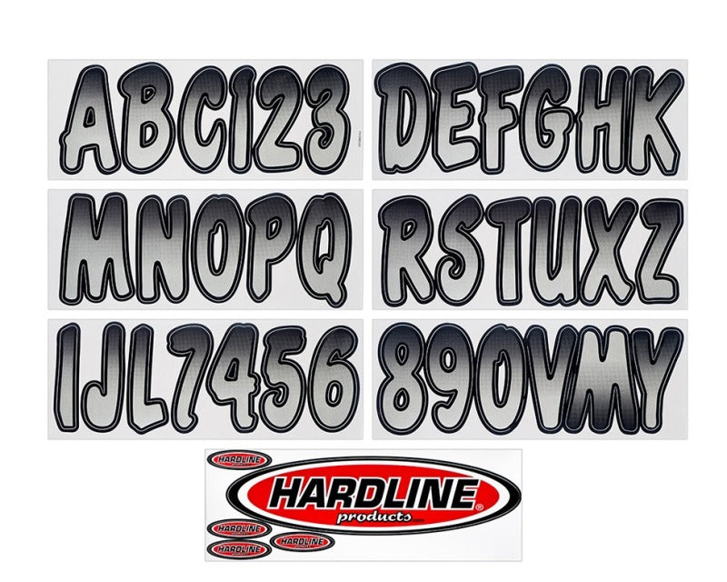 Hardline Boat Lettering Registration Kit 3 in. - 200 Silver/Black SIBKG200 SIBKG200 Photo - Primary