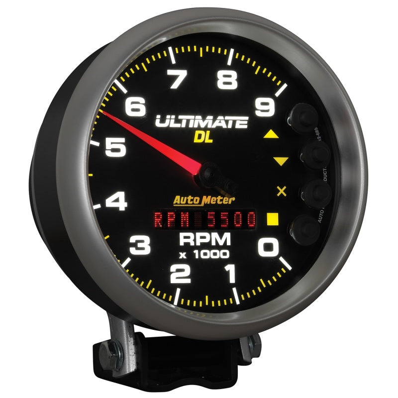 Autometer Gauge, Tach, 5", 9k RPM, Pedestal, Datalogging, Ultimate DL Playback, 6896 User 6