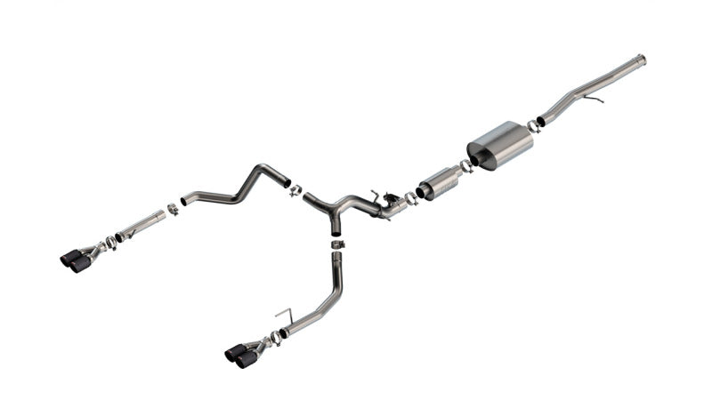 Borla 2024 Chevy Silverado 1500 6.2L V8 S-Type Catback Exhaust w/ Simulator - CF Black Anodized 140994CFBA 140994CFBA Photo - Primary