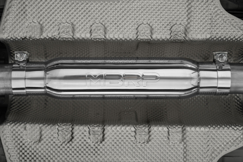 MBRP 23-24 Honda Civic Type R 2.0L T304 SS 3in Cat-Back Exhaust Triple Center Outlet w/ Carbon Tips S49023CF S49023CF Photo - Close Up