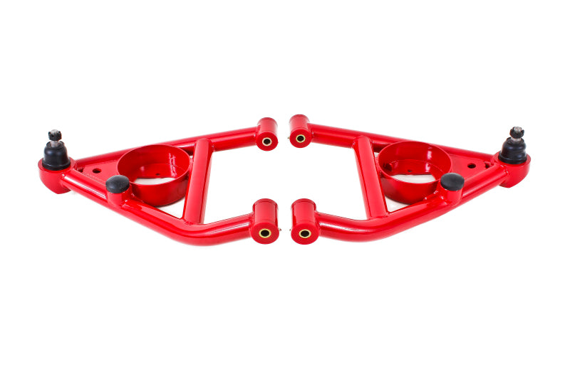 BMR Suspension BMR 67-69 F-Body A-arms Lower, DOM Non-adjustable Polyurethane Bushings Front Bump Stops Red AA006R AA006R Photo - Primary
