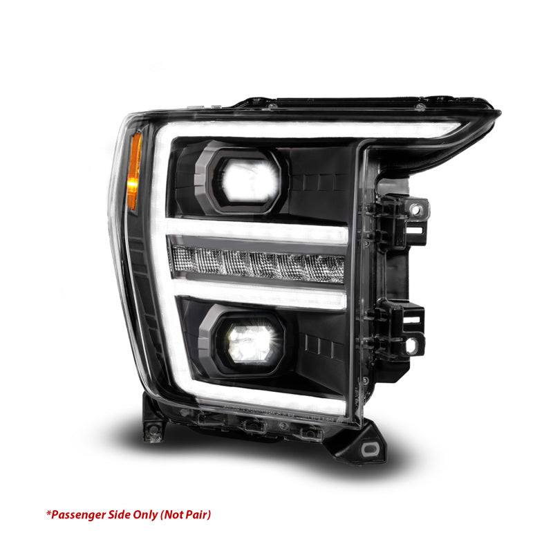 ANZO 21-23 Ford F150 LED Projector Headlight w/Switchback+Sequential - Black (Passenger Side Only) 111594-R 111594-R Photo - Unmounted