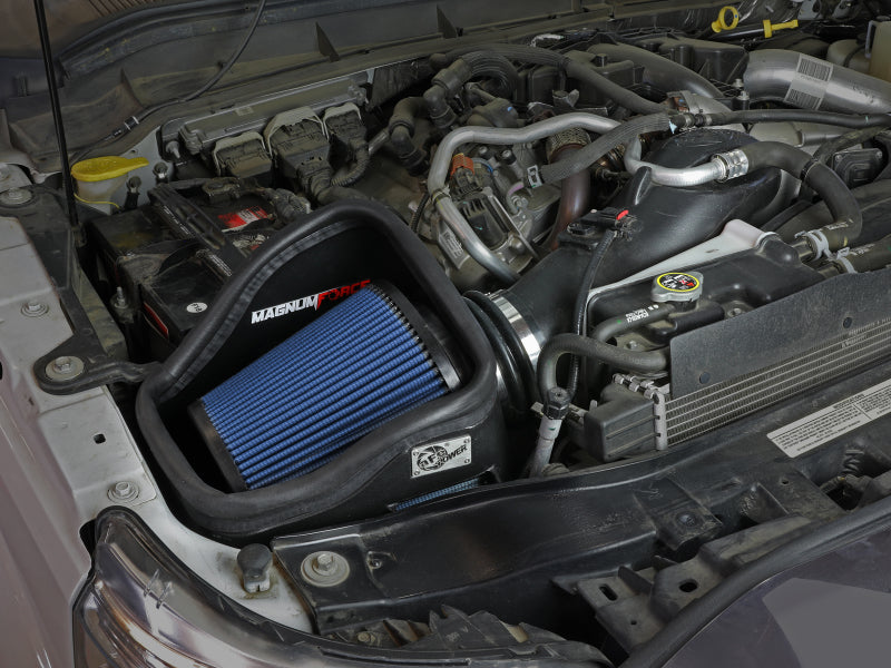 aFe Magnum FORCE Stage-2 Pro 5R Cold Air Intake System: Ford Diesel Trucks 54-11872-1 Photo - Mounted