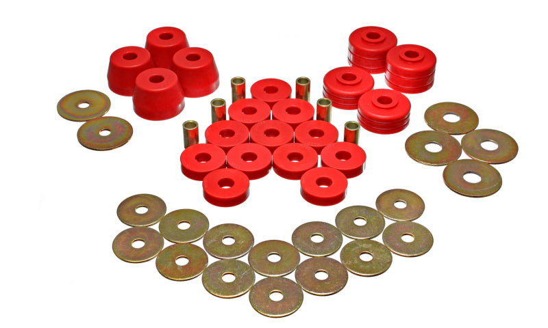 Energy Suspension Body Mount Set Red Dodge Ramcharger All 1974-1993 5.4102R Photo - Primary