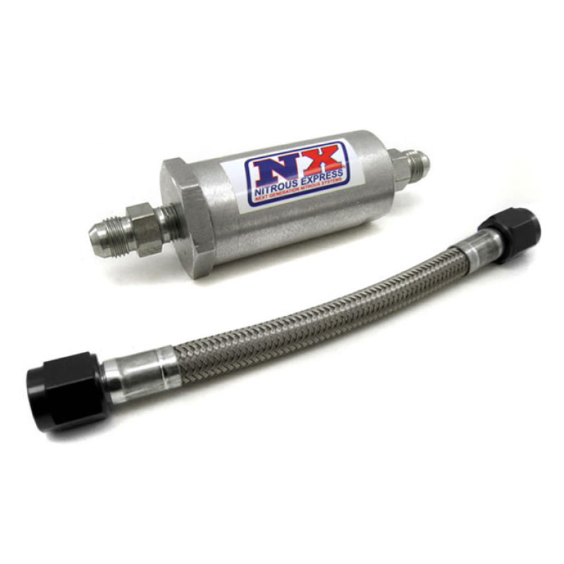 Nitrous Express 6AN Pure-Flo N20 Filter & 7 Stainless Hose (Lifetime Cleanable) 15610 Photo - Primary
