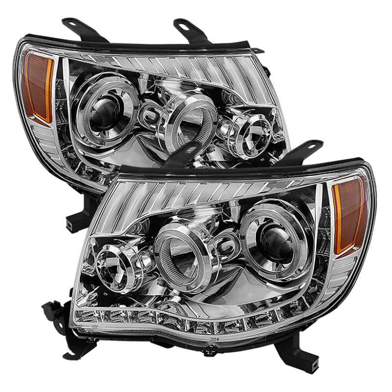SPYDER Xtune Toyota Tacoma 05-11 Halo Projector Headlights Chrome PRO-JH-TT05-LED-C 9027864 9027864 Photo - Primary