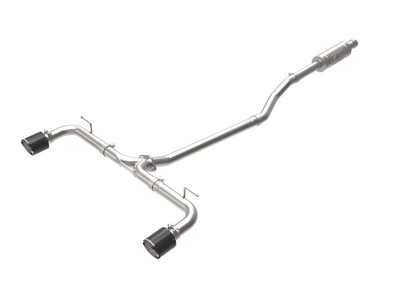 aFe Takeda 2-1/2in 304 SS Cat-Back Exhaust w/ Carbon Fiber Tips 14-18 Mazda 3 L4 2.0L/2.5L 49-37015-C 49-37015-C Photo - Primary