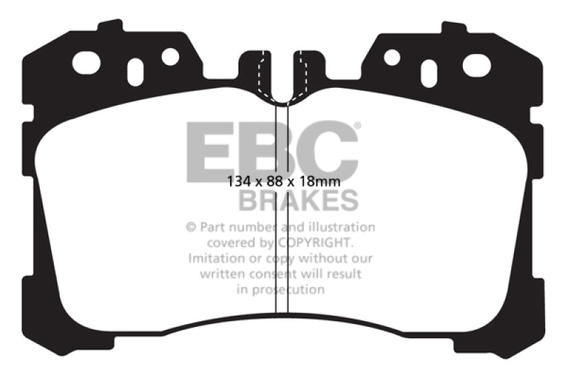 EBC 07+ Lexus LS460 4.6 Yellowstuff Front Brake Pads DP41811R DP41811R Photo - Primary