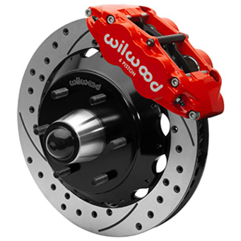 Wilwood 63-87 C10 CPP Spindle FNSL6R Front BBK 13in Drilled/Slotted 6x5.5 BC - Red 140-16457-DR 140-16457-DR User 1