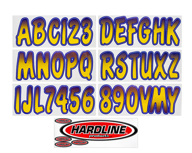 Hardline Boat Lettering Registration Kit 3 in. - 200 Yellow/Purple YEPUG200 YEPUG200 Photo - Primary