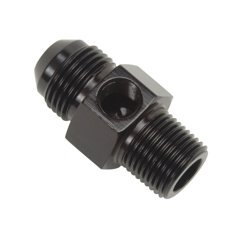 Russell -8 AN Flare To 3/8 Inch Pipe Pressure Adapter (Black Finish) 670083 Photo - Primary
