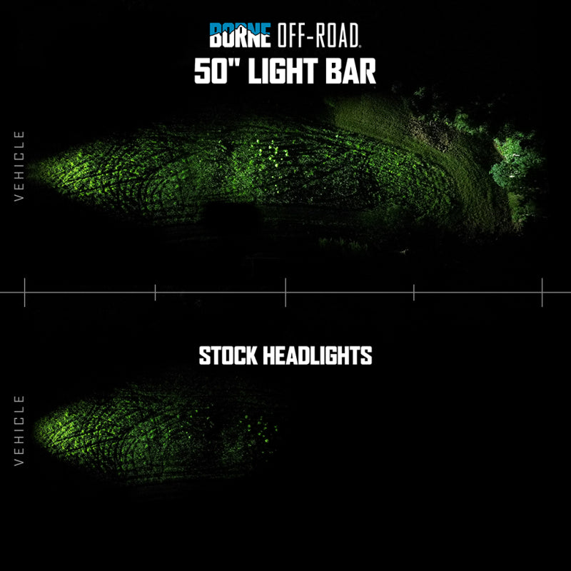 Borne Off-Road 21+ Direct Fit Bronco Light Bar 50in Upfit BNLT-BR-21-SS50U BNLT-BR-21-SS50U Photo - Primary