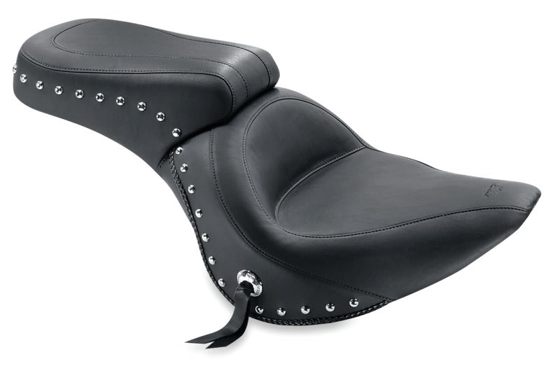 Mustang Motorcycle Mustang 06-17 Harley Softail Wide Tire (200mm) Standard Touring 1PC Seat w/Studs - Black 76401 76401 Photo - Primary