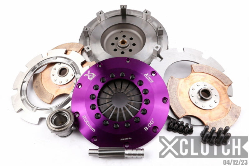 XCLUTCH 99-02 Nissan Silvia S15 2.0L 8in Twin Solid Ceramic Clutch Kit XKNI20522-2E XKNI20522-2E Photo - Primary