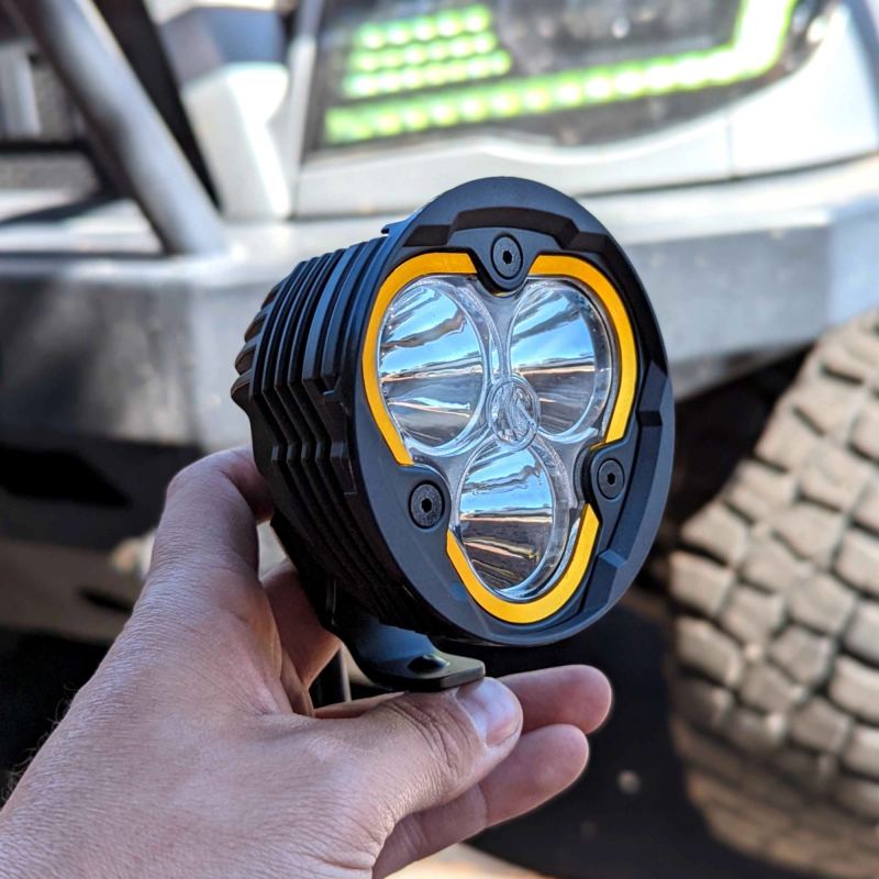 KC HiLiTES Round Universal Shrouds for Flex Era 3 Lights (Pair) 7468 7468 Photo - lifestyle view