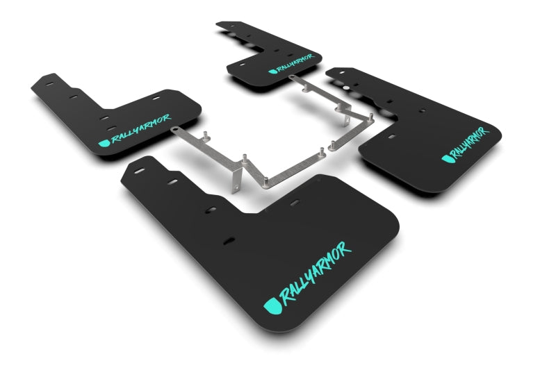 Rally Armor 17-21 Honda Civic Type R Black UR Mud Flap Altered Font Teal Logo MF47-UR-BLK/TL-X MF47-UR-BLK/TL-X Photo - Primary