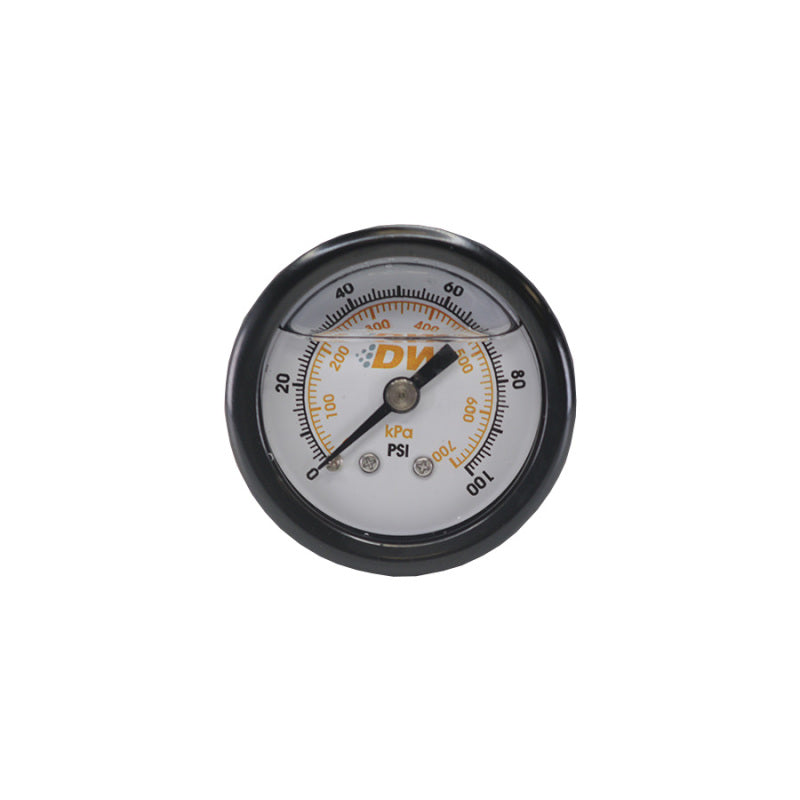 DeatschWerks 0-100 PSI 1/8in NPT Mechanical Fuel Pressure Gauge 1.5in Diameter Black Housing 6-01-GL 6-01-GL Photo - Primary