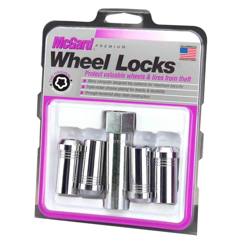McGard Wheel Lock Nut Set - 4pk. (Tuner / Cone Seat) M14X1.5 / 1in. Hex / 1.935in. Length - Chrome 25110 25110 Photo - Primary