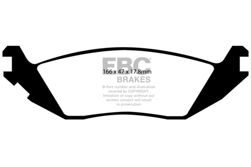 EBC 06-09 Chrysler Aspen 4.7 Ultimax2 Rear Brake Pads UD967 UD967 Photo - Primary
