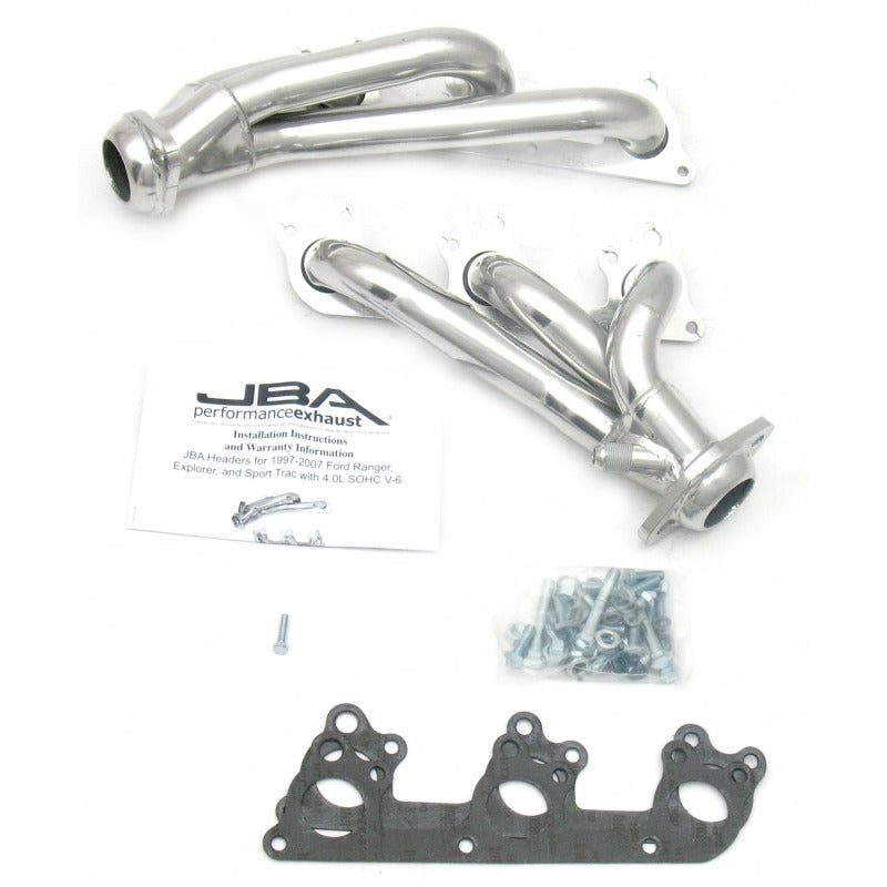 JBA 97-11 Ford Ranger 4.0L OHC w/Driver Side EGR 1-1/2in Primary Silver Ctd Cat4Ward Header 1674S-1JS 1674S-1JS Photo - Primary