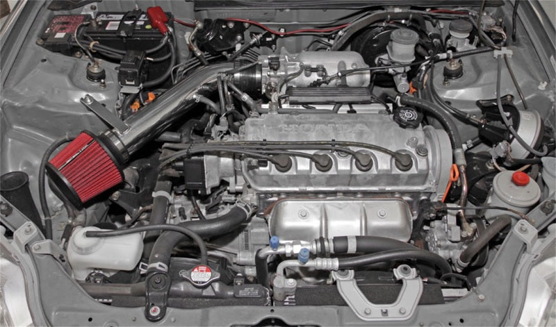Spectre 92-00 Honda Civic L4-1.6L F/I Air Intake Kit - Polished w/Red Filter 10146 10146 Photo - Mounted