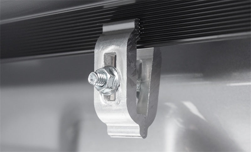 Access Literider 08-15 Titan Crew Cab 7ft 3in Bed (Clamps On w/ or w/o Utili-Track) Roll-Up Cover 33199 33199 Photo - Mounted