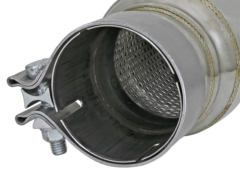 aFe MACH Force-Xp 304 Stainless Steel Resonator 2.5in Inlet/Outlet x 4in Dia x 15in Body x 19in L 49M10002 49M10002 Photo - Unmounted