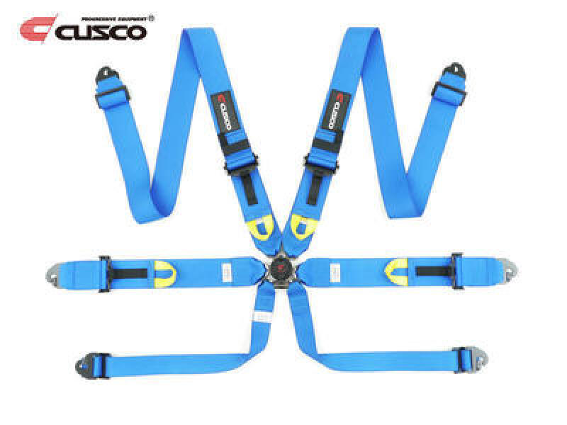 Cusco Universal 6 Point 3in Shoulder 3in Lap w/Eyebolts (7/16-20UNF Thread) FIA Racing Harness- Blue 00B CRH N6BL 00B CRH N6BL User 1