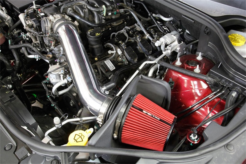 Spectre 16-18 Jeep Grand Cherokee V6-3.6L F/I Air Intake Kit - Polished w/Red Filter 9071 9071 Photo - Mounted