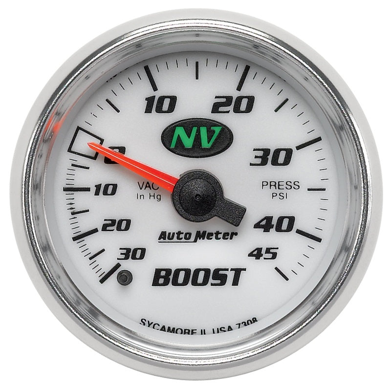 Autometer 52mm Mechanical 30 In Hg-Vac/45 PSI Vacuum / Boost Gauge 7308 7308 Photo - Primary