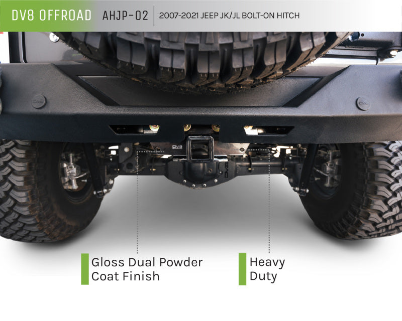 DV8 Offroad 07-21 Jeep Wrangler (JK/JL) Bolt-On Hitch w/o Lights AHJP-02 AHJP-02 User 4