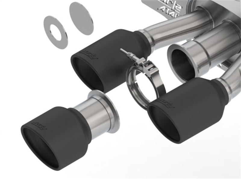 Borla 17-18 Honda Civic Type-R FK8 ATAK Cat-Back Exhaust w/ Ceramic Black Tips 140738CB 140738CB Photo - Close Up