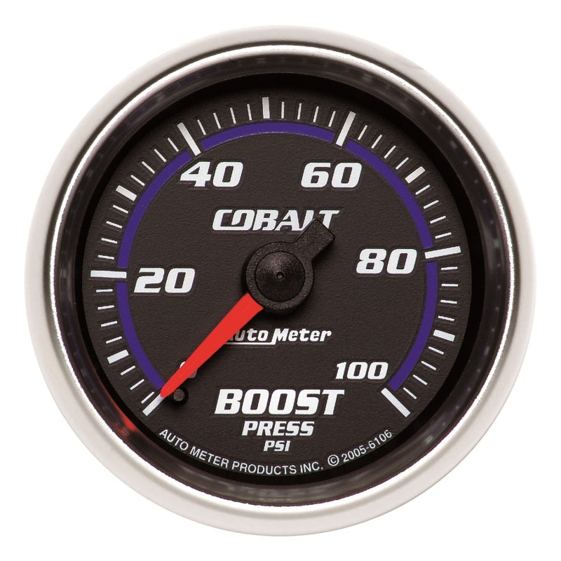 Autometer Gauge, Boost, 2 1/16", 100Psi, Mechanical, Cobalt 6106 Photo - Primary